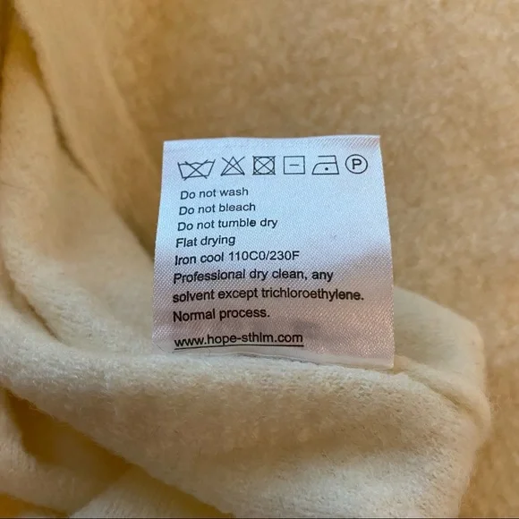 Hope White Oversized Mockneck Unisex Wool Sweater - Picture 14 of 14